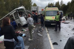 На трассе Ярославль - Иваново в районе села Заячий-Холм произошло крупное дорожно-транспортное происшествие