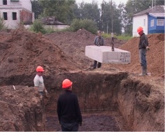 Закладка фундамента будущего детского садика в с. Великом.