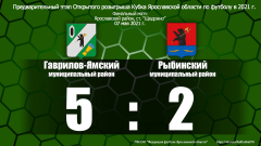 Команда Гаврилов-Ямского района стала победителем предварительного этапа Открытого розыгрыша Кубка Ярославской области по футболу в 2021 году 